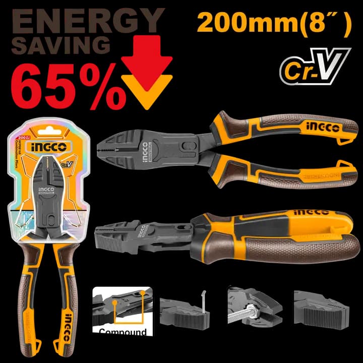 Compound action combination pliers