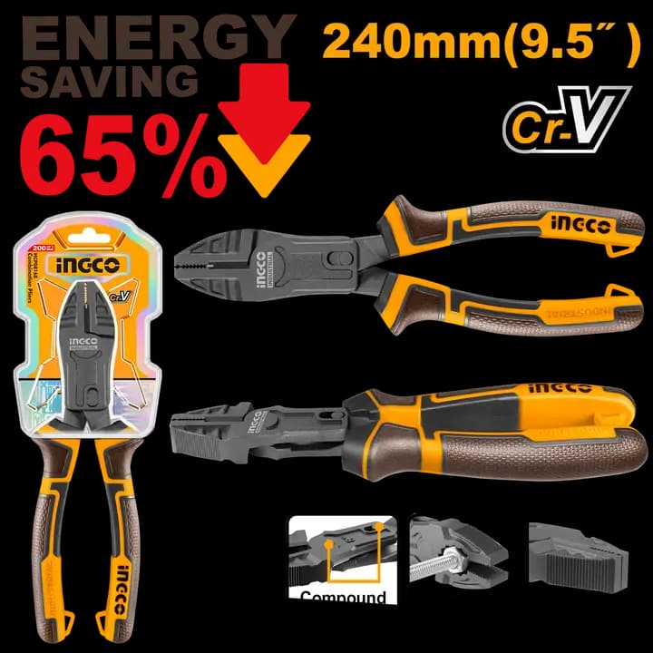 Compound action combination pliers