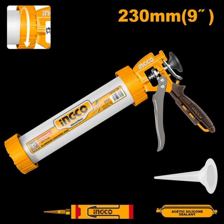 Aluminum caulking gun
