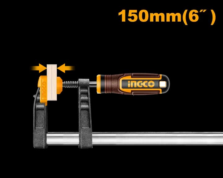 F clamp with plastic handle
