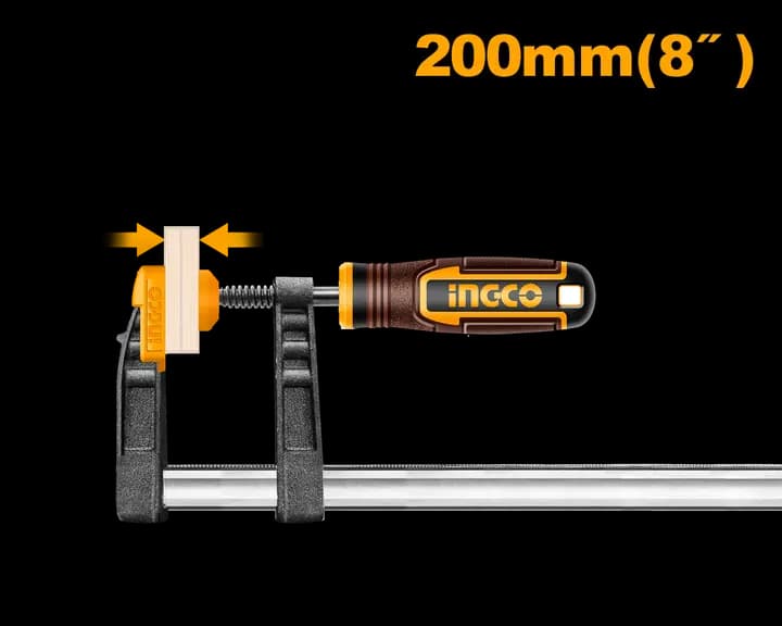F clamp with plastic handle
