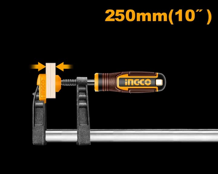 F clamp with plastic handle