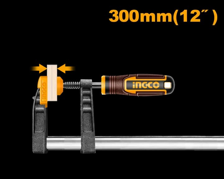 F clamp with plastic handle