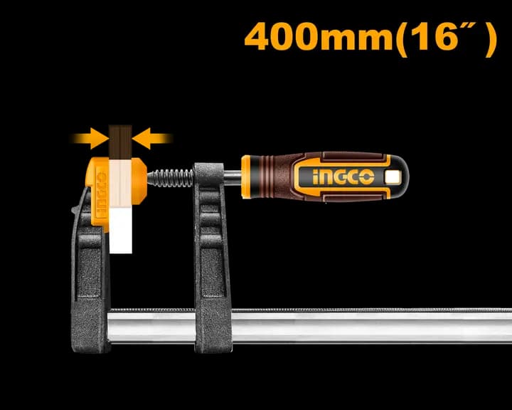 F clamp with plastic handle