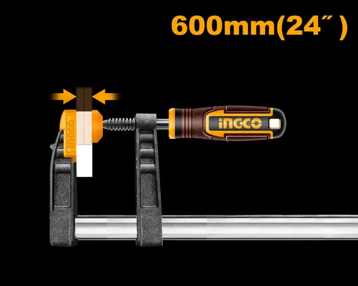 F clamp with plastic handle
