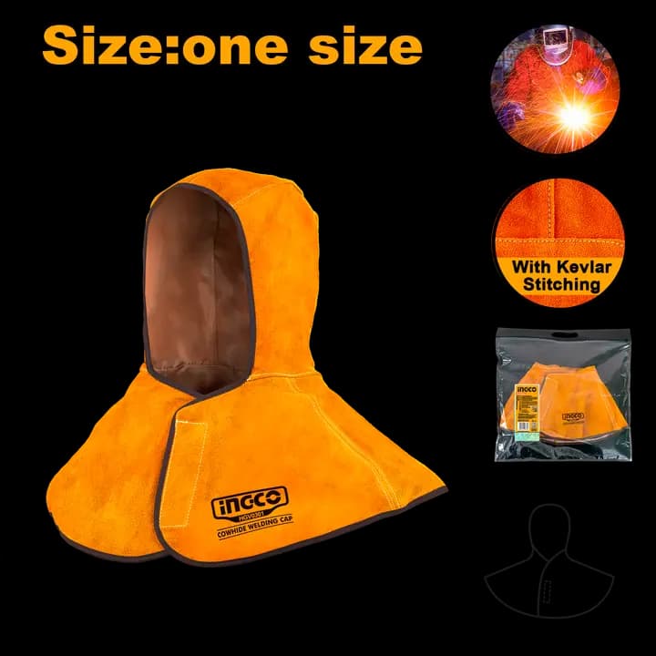Cowhide welding cap