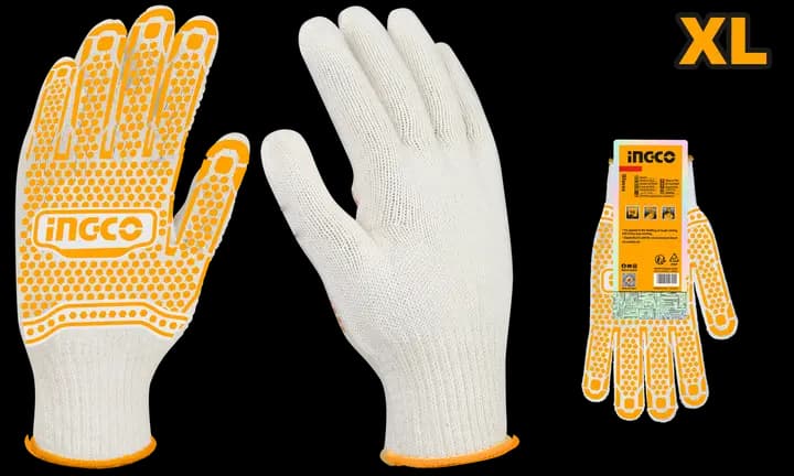 Knitted&PVC dots gloves