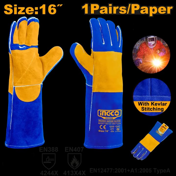 Welding leather gloves