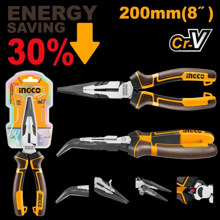 High leverage bent nose pliers
