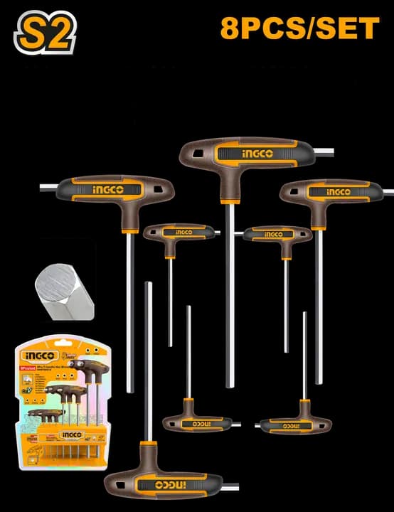 8 Pcs T-handle hex wrench set