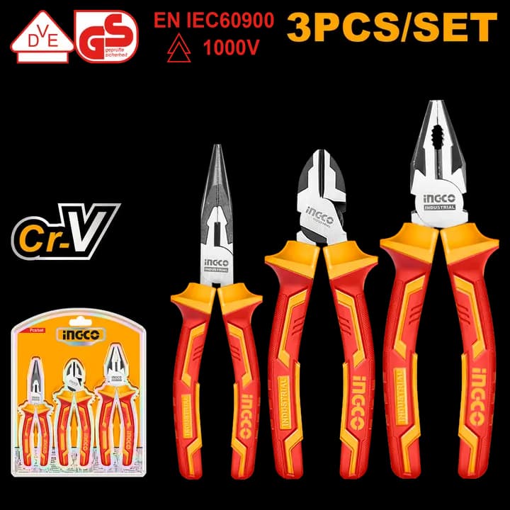 3 Pcs insulated pliers set