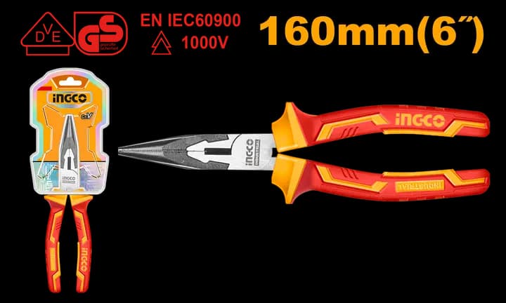 Insulated long nose pliers