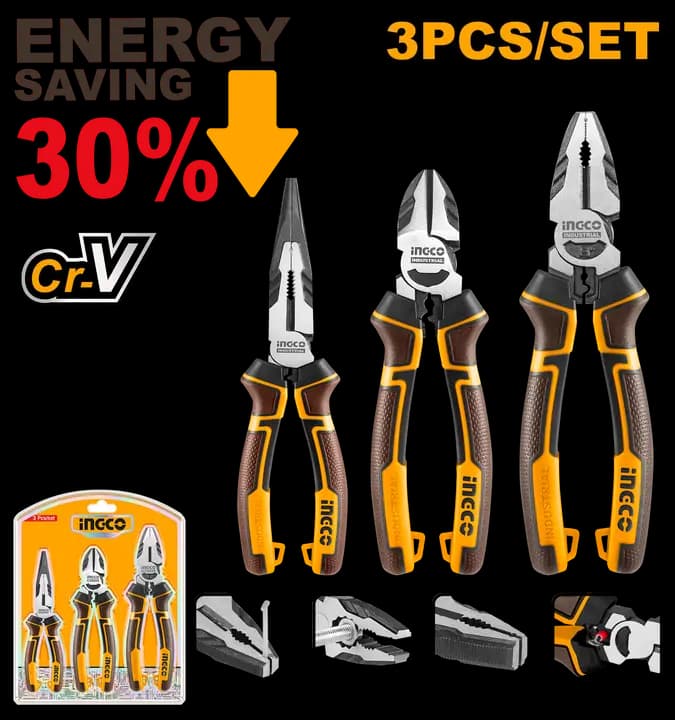 3 Pcs high leverage pliers set