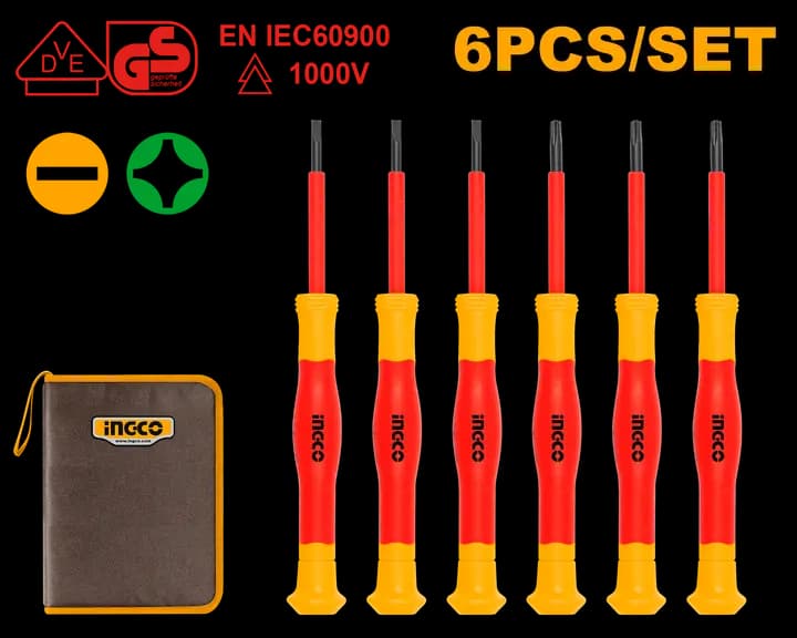 6Pcs insulated precision screwdriver set
