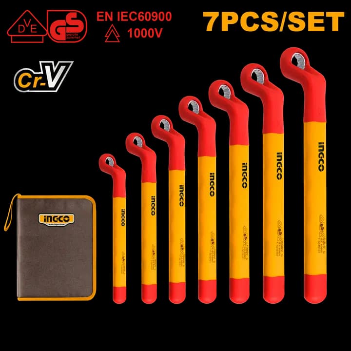 7 Pcs insulated ring wrench set