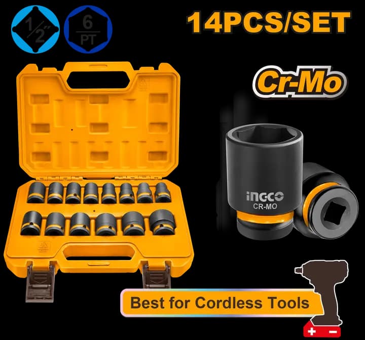 14 Pcs 1/2"DR. Impact socket set