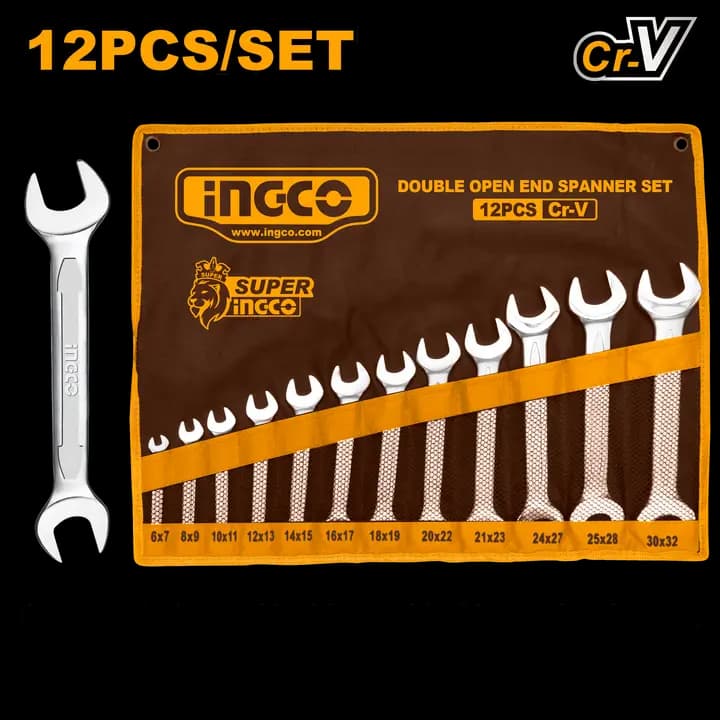 12Pcs Double open end spanner set