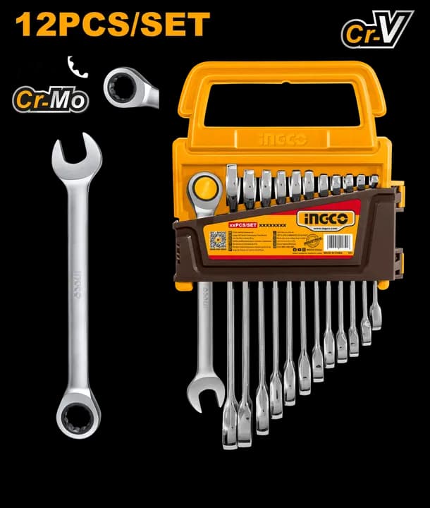 12 Pcs ratchet spanner set