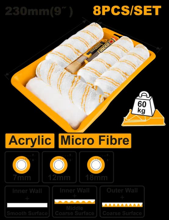Cylinder brush 8 in 1 set(Inner wall and outer wall)
