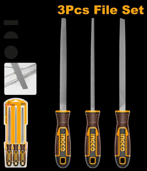3 Pcs steel file set