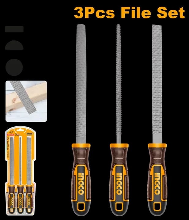 3 Pcs wood file set
