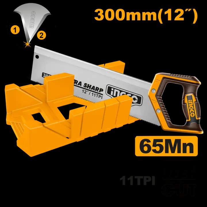 Mitre box and back saw set