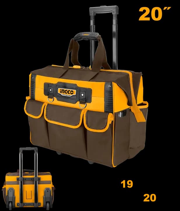 Rolling rigid tool bag