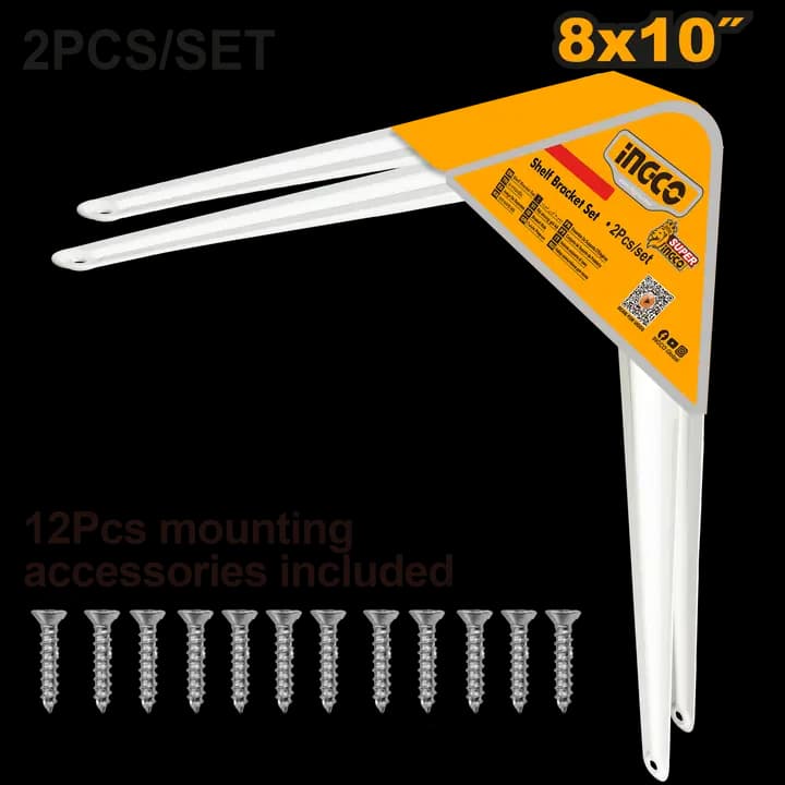 Shelf bracket set