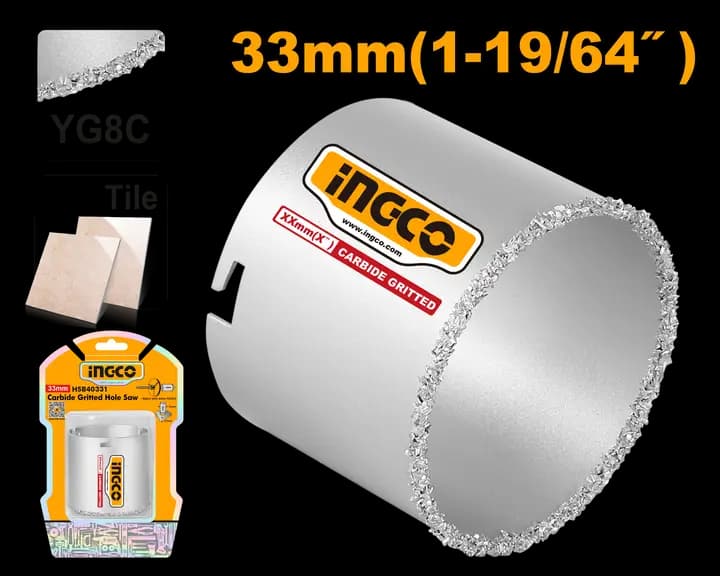 Carbide gritted hole saw