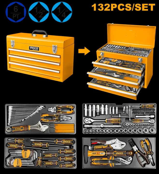 132 Pcs tool chest set