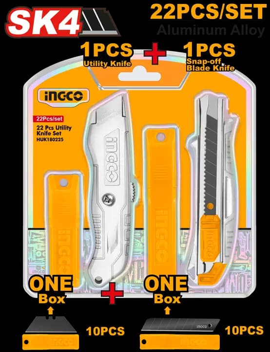 22 Pcs utility knife set