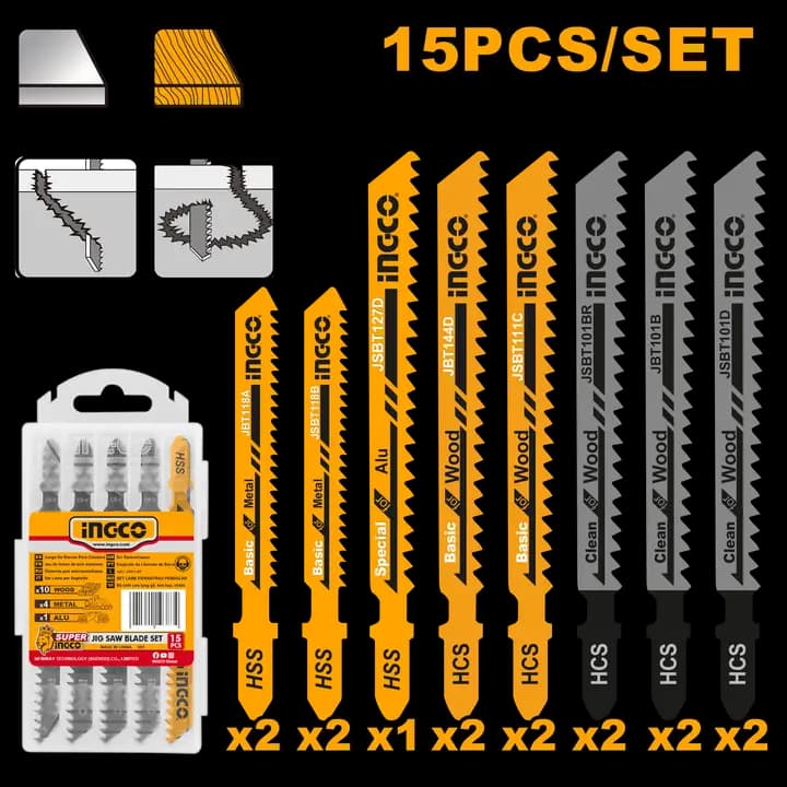 Jig saw blade set