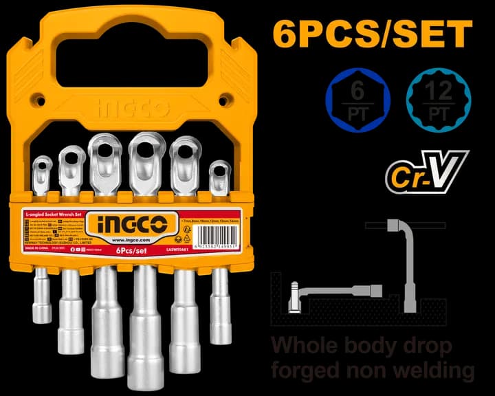 L-angled socket wrench set