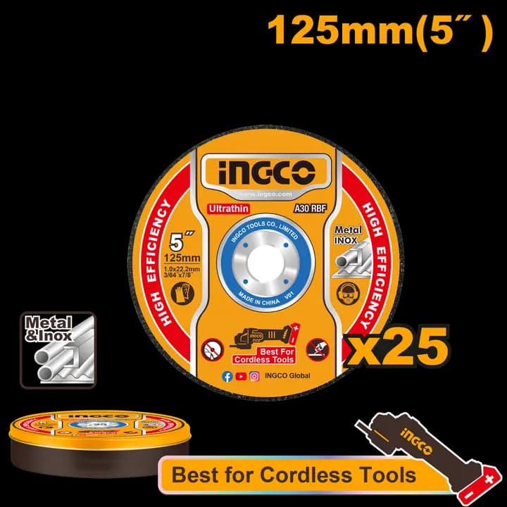 Ultra-thin metal cutting disc set