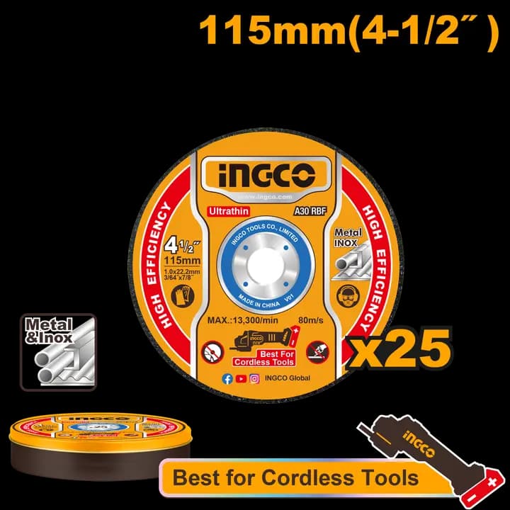 Ultra-thin metal cutting disc set