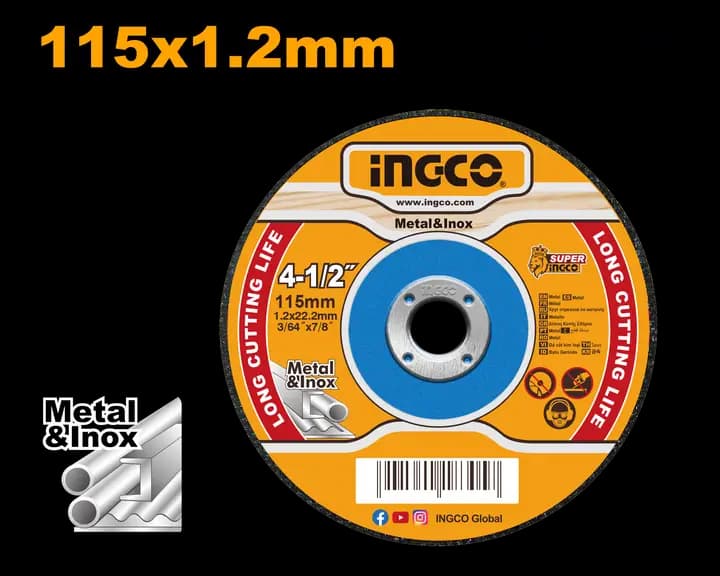 Abrasive metal cutting disc