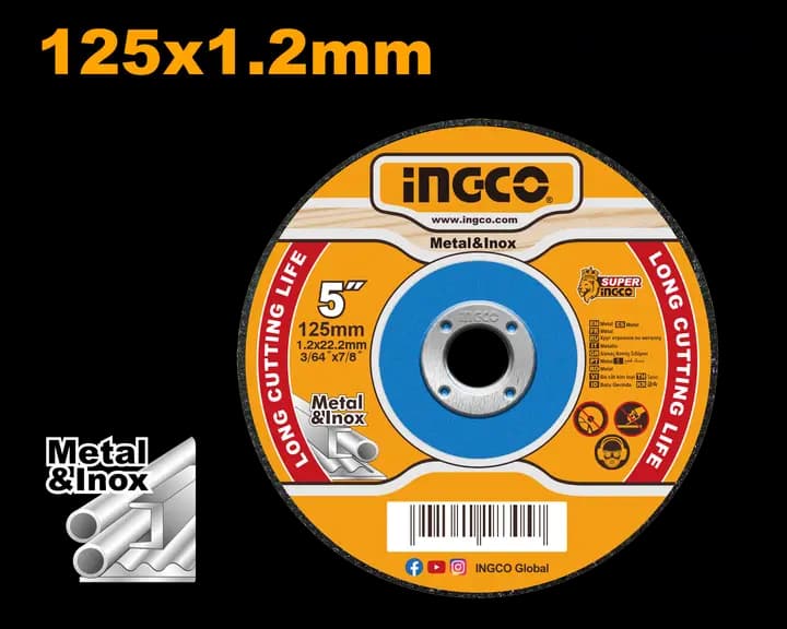 Abrasive metal cutting disc