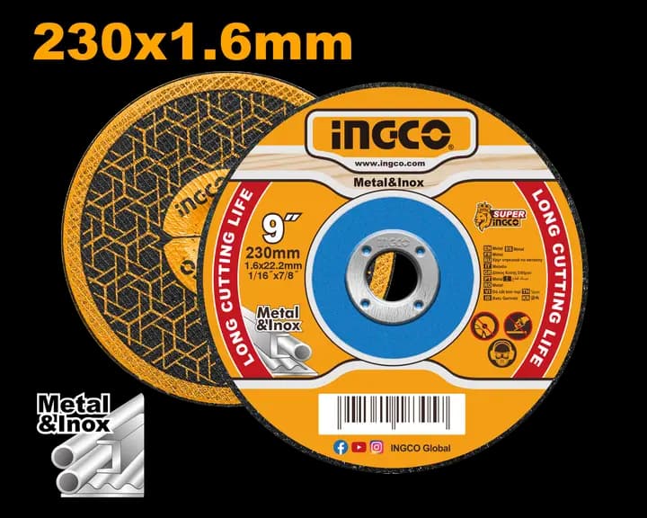Abrasive metal cutting disc