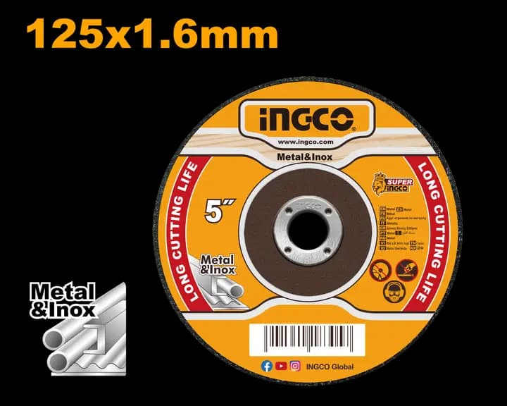 Abrasive metal cutting disc