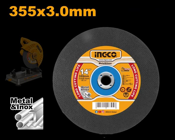 Abrasive metal cutting disc
