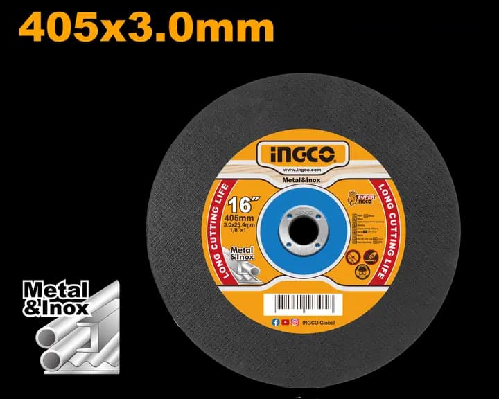 Abrasive metal cutting disc