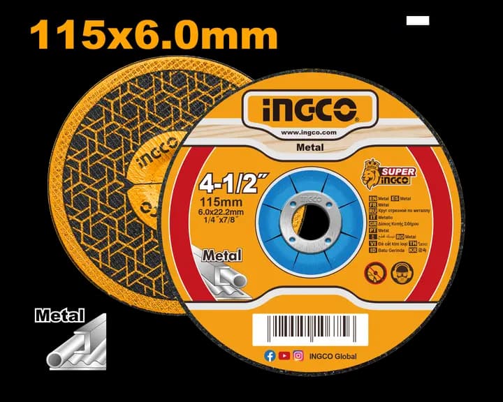 Abrasive metal grinding disc