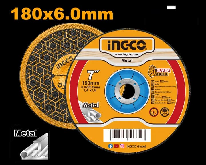 Abrasive metal grinding disc