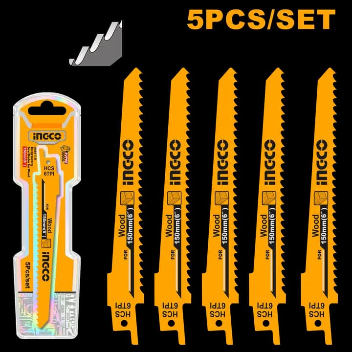 Reciprocating saw blades for wood