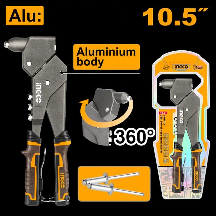 360°Swivel head-hand riveter