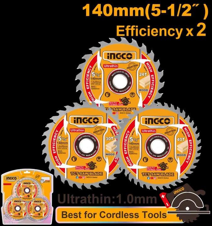 Ultra-thin TCT saw blade set