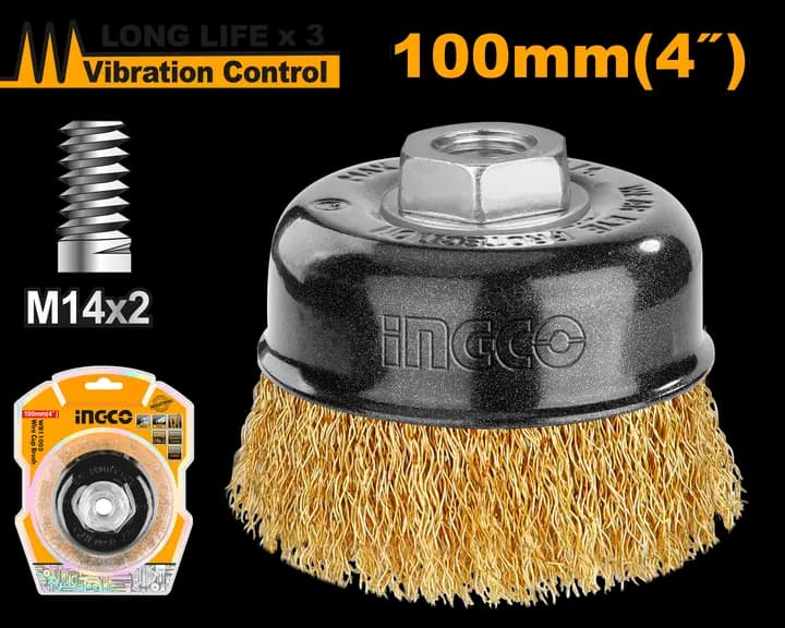 Wire cup brush