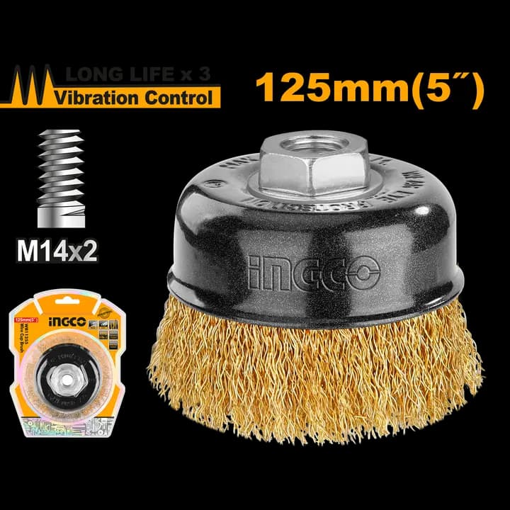 Wire cup brush