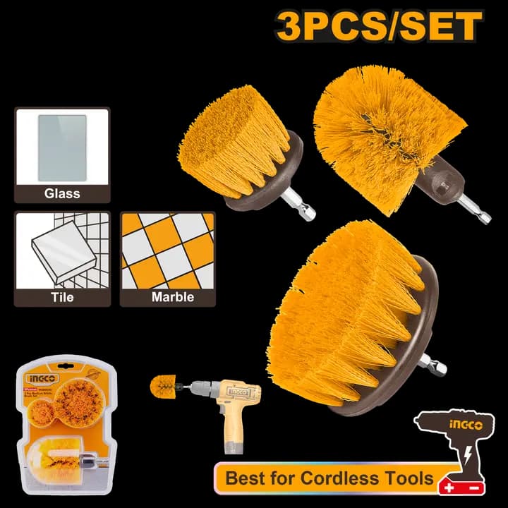 3 Pcs Medium bristle brush set